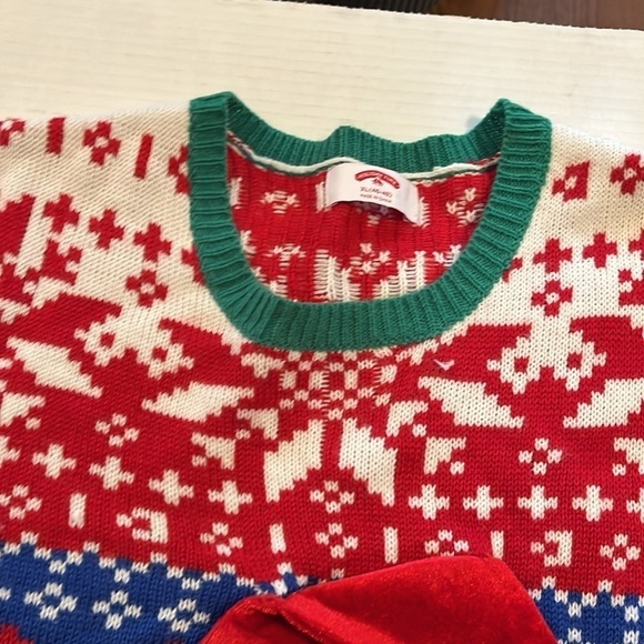 Holiday time-XL(46-48)-Ugly Christmas sweater. Santa in sunglasses embroidered. - Picture 8 of 15